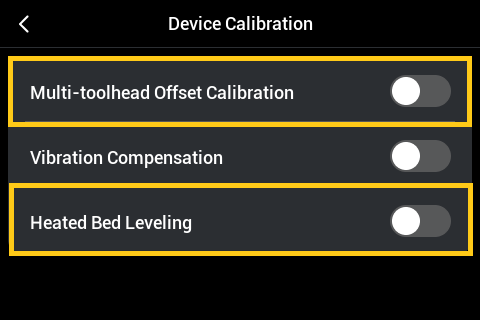 U1 touchscreen - device calibration, step 7