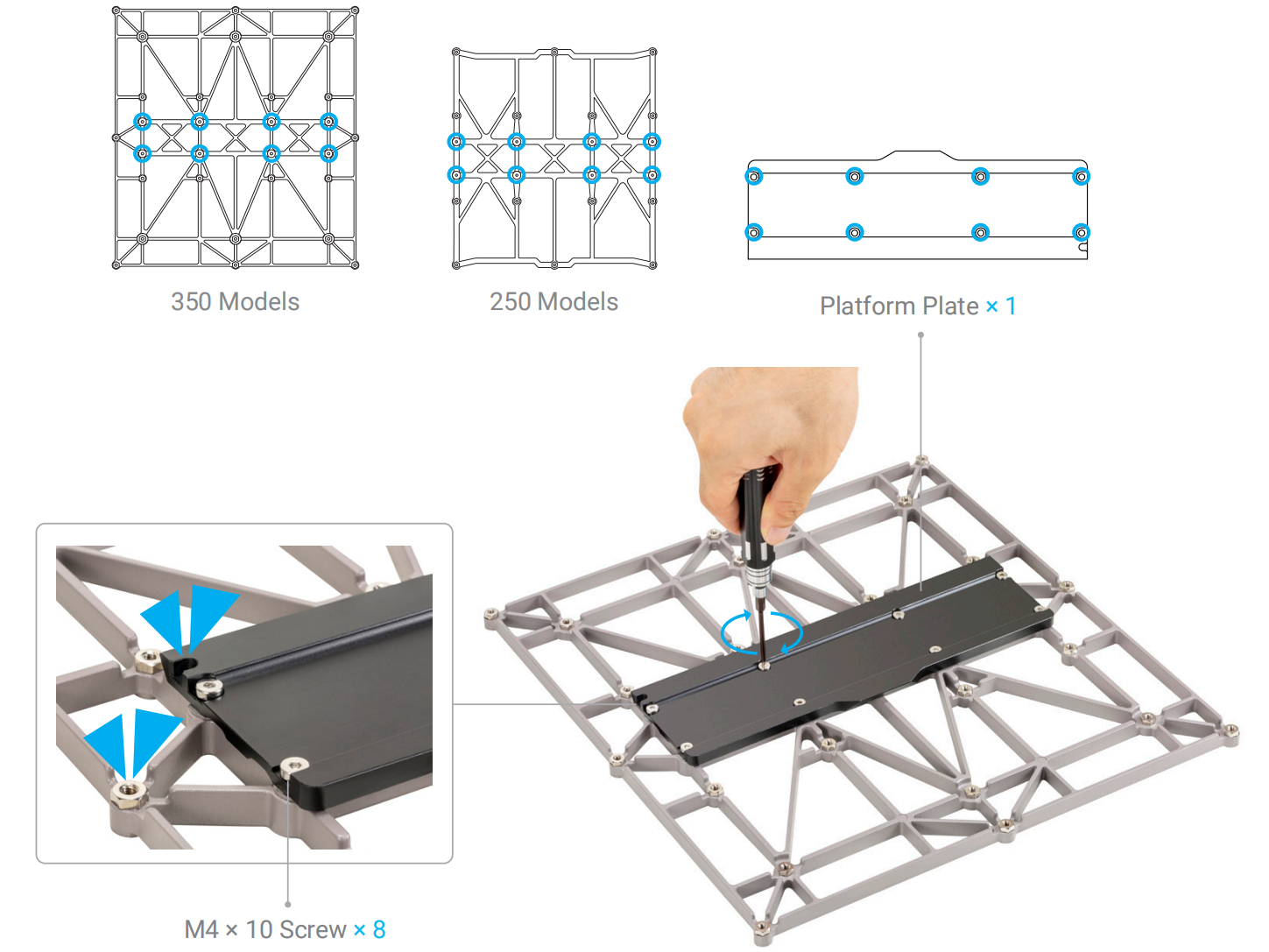 「ルミナート」ライティング・システム Installing the platform on A350T & Quick Swap Kit Bundle
