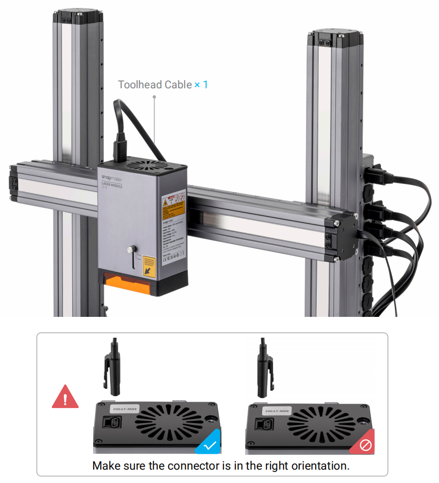Installing the 20W/40W laser module on 350/250 models | Snapmaker Wiki
